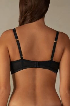 Hot Sale 🤩 Intimissimi 👩 Women Layers Of Lust Balconette Bra Black 👏 -Bras Sales Store RBD2464019 4B BI