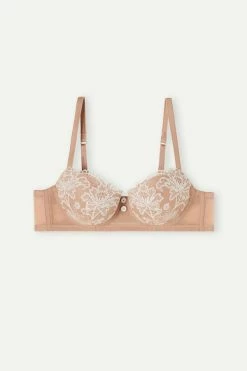 Hot Sale 🎁 Intimissimi 👩 Women Sofia Lovely Day Balconette Bra Soft Beige/talco 🔥 -Bras Sales Store RID2470989I 4B F