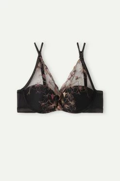 Deals 🥰 Intimissimi 👩 Women A Touch Of Light Giorgia Balconette Bra Black 🌟 -Bras Sales Store RID2476019 F
