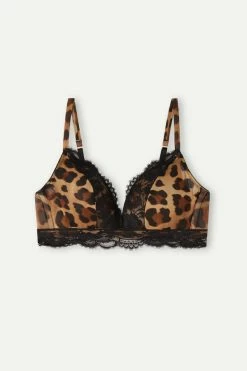 Top 10 🎉 Intimissimi 👩 Women Lady Animalier Tiziana Triangle Bra Animal Print 🧨 -Bras Sales Store RIS2477137J F