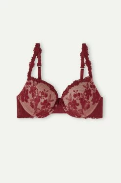 Promo 💯 Intimissimi 👩 Women In Full Bloom Elettra Super Push-up Bra Evergreen ⌛ -Bras Sales Store RP1319E993I F