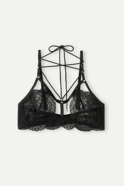 Best Pirce π Intimissimi π© Women Loosen Heartstrings Triangle Bra Black π 7 Best Pirce π Intimissimi π© Women Loosen Heartstrings Triangle Bra Black π -Bras Sales Store RSD2465019 F