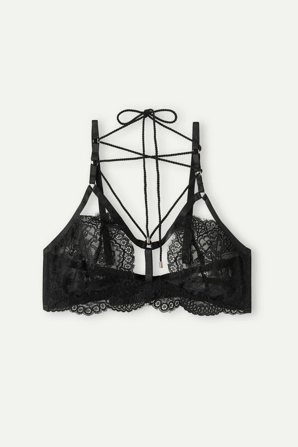 Best Pirce π Intimissimi π© Women Loosen Heartstrings Triangle Bra Black π 3 Best Pirce π Intimissimi π© Women Loosen Heartstrings Triangle Bra Black π - Image 3